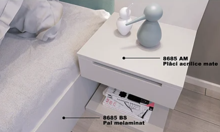 Pal melaminat Kronospan, Alb zapada 8685 BS, 2800 x 2070 x 18 mm